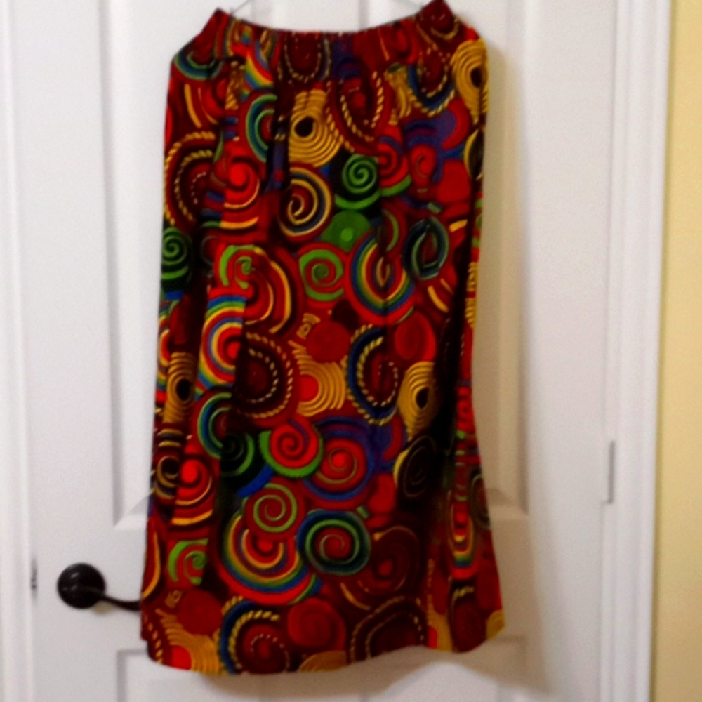 Skirt 33.76 long elastic waist.